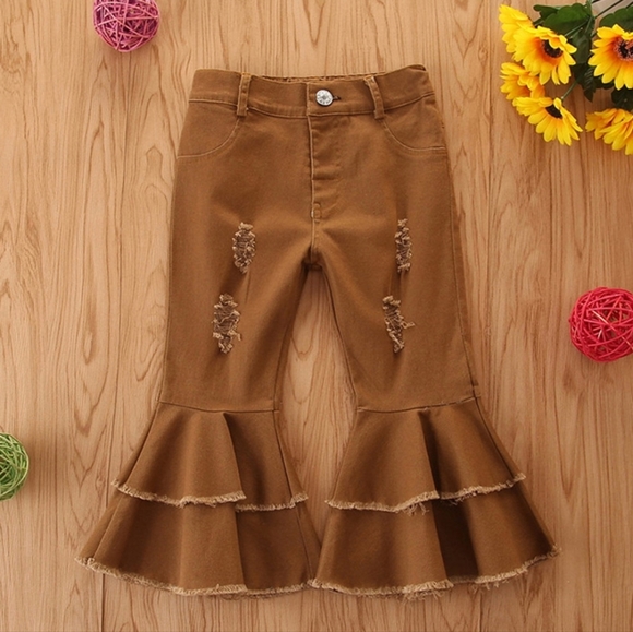 Other - Ruffle Flare Toddler Jeans